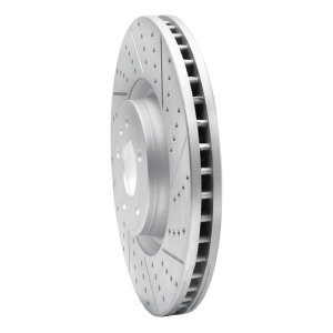 Audi A6 Quattro Brake Rotor (1) - Front Right - DFC - Geoperformance Drilled & Slotted - `12-`18