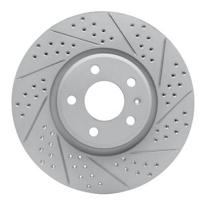 Audi Q5 Brake Rotor (1) - Front Right - DFC - Drilled & Slotted Geoperformance - `11-`17
