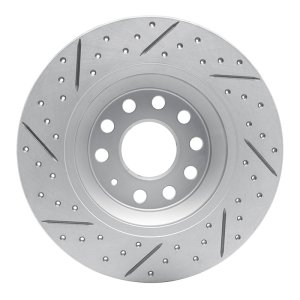 Audi Q3 Brake Rotor (1) - Rear Right - DFC - Drilled & Slotted Geoperformance - `16-`25