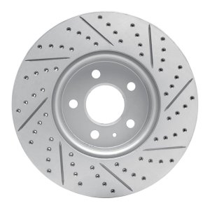 Audi A5 Brake Rotor (1) - Front Left - DFC - Drilled & Slotted Geoperformance - `08-`25