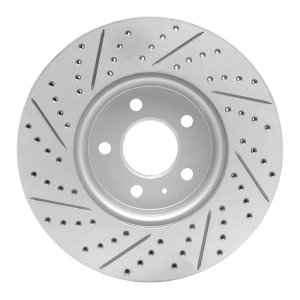 Audi A5 Sportback Brake Rotor (1) - Front Right - DFC - Drilled & Slotted Geoperformance - `08-`25