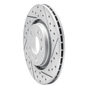Volkswagen Jetta Wagon Brake Rotor (1) - Front Right - DFC - Drilled & Slotted Geoperformance - `98-`15