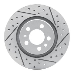 Volkswagen Jetta Wagon Brake Rotor (1) - Front Right - DFC - Drilled & Slotted Geoperformance - `98-`15