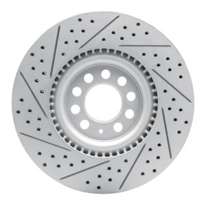 Audi TT Brake Rotor (1) - Front Right - DFC - Drilled & Slotted Geoperformance - `00-`06