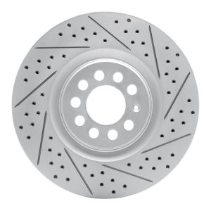 Audi TT Brake Rotor (1) - Front Right - DFC - Drilled & Slotted Geoperformance - `00-`06