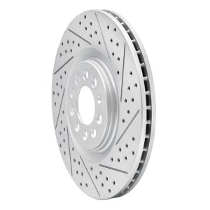 Audi TT Brake Rotor (1) - Front Right - DFC - Drilled & Slotted Geoperformance - `00-`06