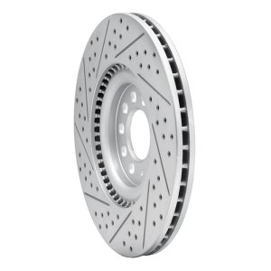 Audi TT Brake Rotor (1) - Front Right - DFC - Drilled & Slotted Geoperformance - `00-`06