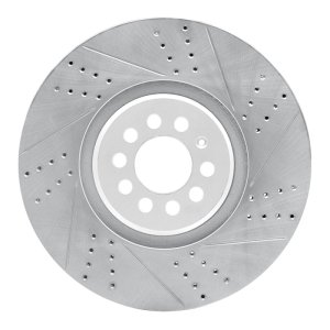 Audi TT Quattro Brake Rotor (1) - Right Front - DFC - Geoperformance Drilled & Slotted - `04-`06