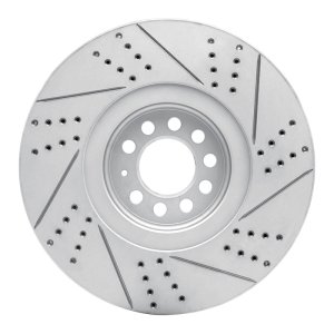 Audi Tt Quattro Brake Rotor (1) - Left Front - DFC - Drilled & Slotted Geoperformance - `04-`06