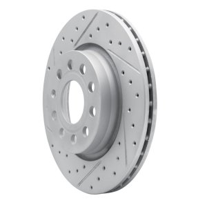 Volkswagen Bora Brake Rotor (1) - Front Left - DFC - Geoperformance Drilled and Slotted - `05-`15