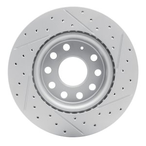 Volkswagen Bora Brake Rotor (1) - Front Left - DFC - Geoperformance Drilled and Slotted - `05-`15