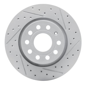 Volkswagen Jetta Brake Rotor (1) - Front Right - DFC - Geoperformance Drilled & Slotted - `05-`15