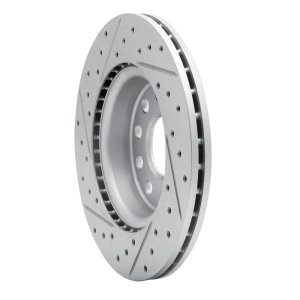 Volkswagen Jetta Brake Rotor (1) - Front Right - DFC - Geoperformance Drilled & Slotted - `05-`15