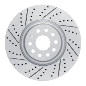 Audi Q3 Brake Rotor (1) - Front Left - DFC - Drilled & Slotted Geoperformance - `12-`25
