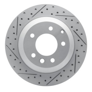 Audi Q7 Brake Rotor (1) - Rear Left - DFC - Drilled & Slotted Geoperformance - `03-`18