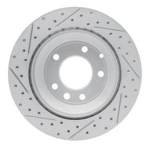 Audi Q7 Brake Rotor (1) - Rear Right - DFC - Drilled & Slotted Geoperformance Rotor - `03-`18