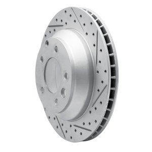 Audi Q7 Brake Rotor (1) - Rear Right - DFC - Drilled & Slotted Geoperformance Rotor - `03-`18