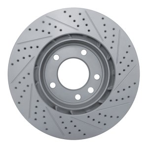Porsche Cayenne Brake Rotor (1) - Left Front - DFC - Geoperformance Drilled & Slotted - `03-`18