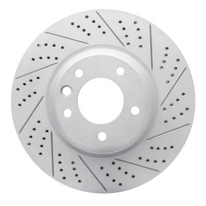 Audi Q7 Brake Rotor (1) - Right Front - DFC - Drilled & Slotted Geoperformance - `03-`15