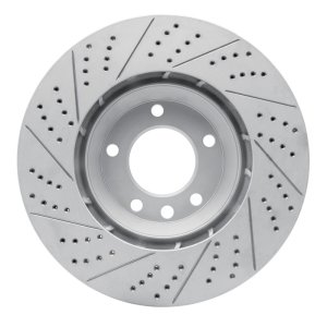 Audi Q7 Brake Rotor (1) - Right Front - DFC - Drilled & Slotted Geoperformance - `03-`15