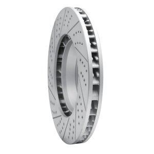 Audi Q7 Brake Rotor (1) - Right Front - DFC - Drilled & Slotted Geoperformance - `03-`15