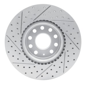 Audi TT Brake Rotor (1) - Front Right - DFC - Geoperformance Rotor - Drilled and Slotted - `05-`25