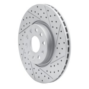 Audi TT Brake Rotor (1) - Front Right - DFC - Geoperformance Rotor - Drilled and Slotted - `05-`25