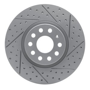 Audi TT Brake Rotor (1) - Front Right - DFC - Geoperformance Rotor - Drilled and Slotted - `05-`25