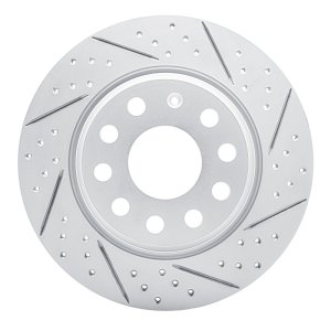 Audi Q3 Brake Rotor (1) - Rear Right - DFC - Drilled & Slotted Geoperformance - `05-`18