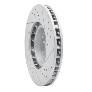 Porsche Cayenne Brake Rotor (1) - Right Front - DFC - Drilled & Slotted Geoperformance - `11-`18