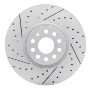 Volkswagen Atlas Brake Rotor (1) - Front Left - DFC - Drilled & Slotted Geoperformance - `18-`25