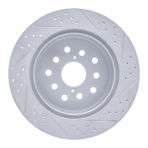 Lexus LS430 Brake Rotor (1) - Rear Left - DFC - Drilled & Slotted Geoperformance - `01-`06