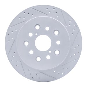 Lexus LS430 Brake Rotor (1) - Rear Right - DFC - Drilled & Slotted Geoperformance - `01-`06