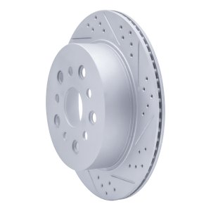 Lexus LS430 Brake Rotor (1) - Rear Right - DFC - Drilled & Slotted Geoperformance - `01-`06