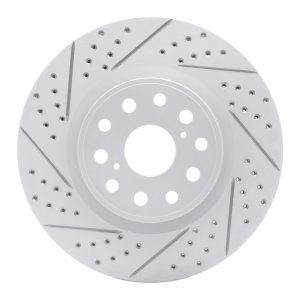 Lexus Ls460 Brake Rotor (1) - Front Left - DFC - Drilled & Slotted Geoperformance - `07-`23