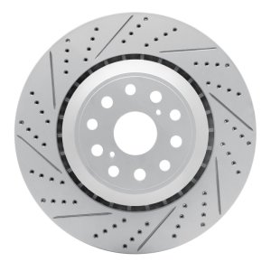 Lexus Ls600H Brake Rotor (1) - Left Rear - DFC - Drilled & Slotted Geoperformance - `07-`17