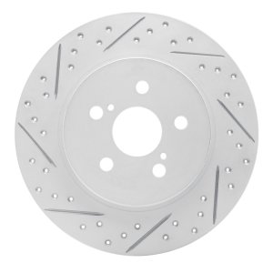Lexus CT200h Brake Rotor (1) - Rear Left - DFC - Drilled & Slotted Geoperformance - `11-`17