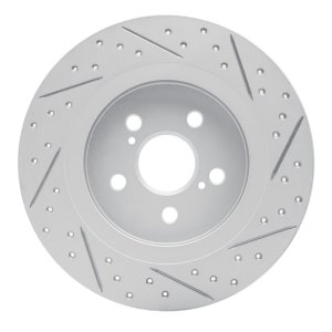 Lexus CT200h Brake Rotor (1) - Rear Left - DFC - Drilled & Slotted Geoperformance - `11-`17