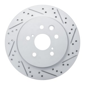 Lexus IS200T Brake Rotor (1) - Rear Right - DFC - Geoperformance Drilled & Slotted - `06-`20