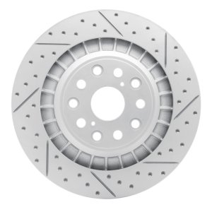 Lexus Ls500 Brake Rotor (1) - Right Rear - DFC - Drilled & Slotted Geoperformance - `18-`23