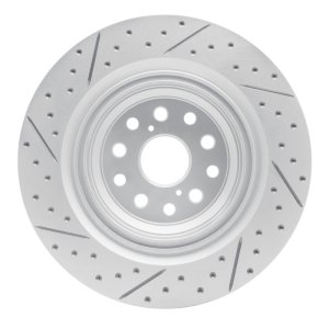 Lexus Ls500 Brake Rotor (1) - Right Rear - DFC - Drilled & Slotted Geoperformance - `18-`23