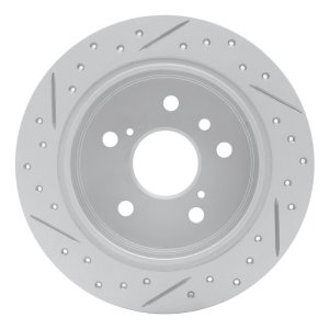 Lexus ES300 Brake Rotor (1) - Rear Right - DFC - Drilled & Slotted Geoperformance - `92-`03