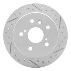 Lexus ES300 Brake Rotor (1) - Rear Right - DFC - Drilled & Slotted Geoperformance - `92-`03