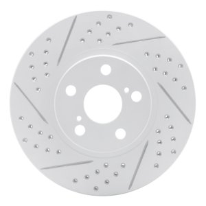 Pontiac Vibe Brake Rotor (1) - Front Left - DFC - Geoperformance Rotor - Drilled and Slotted - `00-`10
