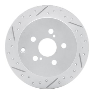 Pontiac Vibe Brake Rotor (1) - Rear Left - DFC - Geoperformance Drilled & Slotted - `00-`10