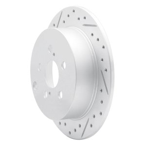 Pontiac Vibe Brake Rotor (1) - Rear Left - DFC - Geoperformance Drilled & Slotted - `00-`10 Pontiac Vibe Brake Rotor (1) - Rear Left - DFC - Geoperformance Drilled & Slotted - `00-`10