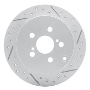 Pontiac Vibe Brake Rotor (1) - Rear Right - DFC - Geoperformance - Drilled & Slotted - `00-`10