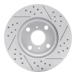 Scion IQ Brake Rotor (1) - Front Left - DFC - Geoperformance Rotor - Drilled and Slotted - `06-`19