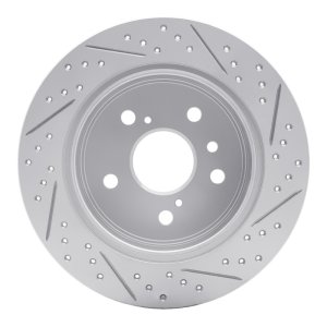 Lexus ES350 Brake Rotor (1) - Rear Left - DFC - Drilled & Slotted Geoperformance - `07-`12