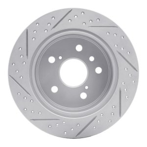 Lexus ES350 Brake Rotor (1) - Rear Right - DFC - Drilled & Slotted Geoperformance - `07-`12